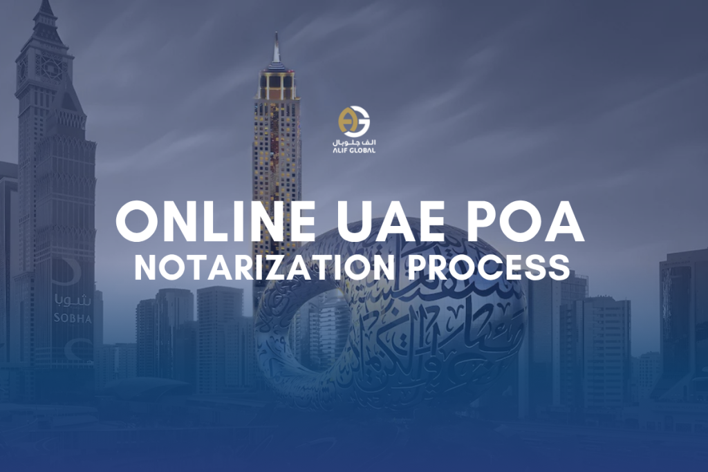 Online UAE POA notarization process.